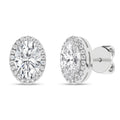 Halo Stud Earrings (Oval)