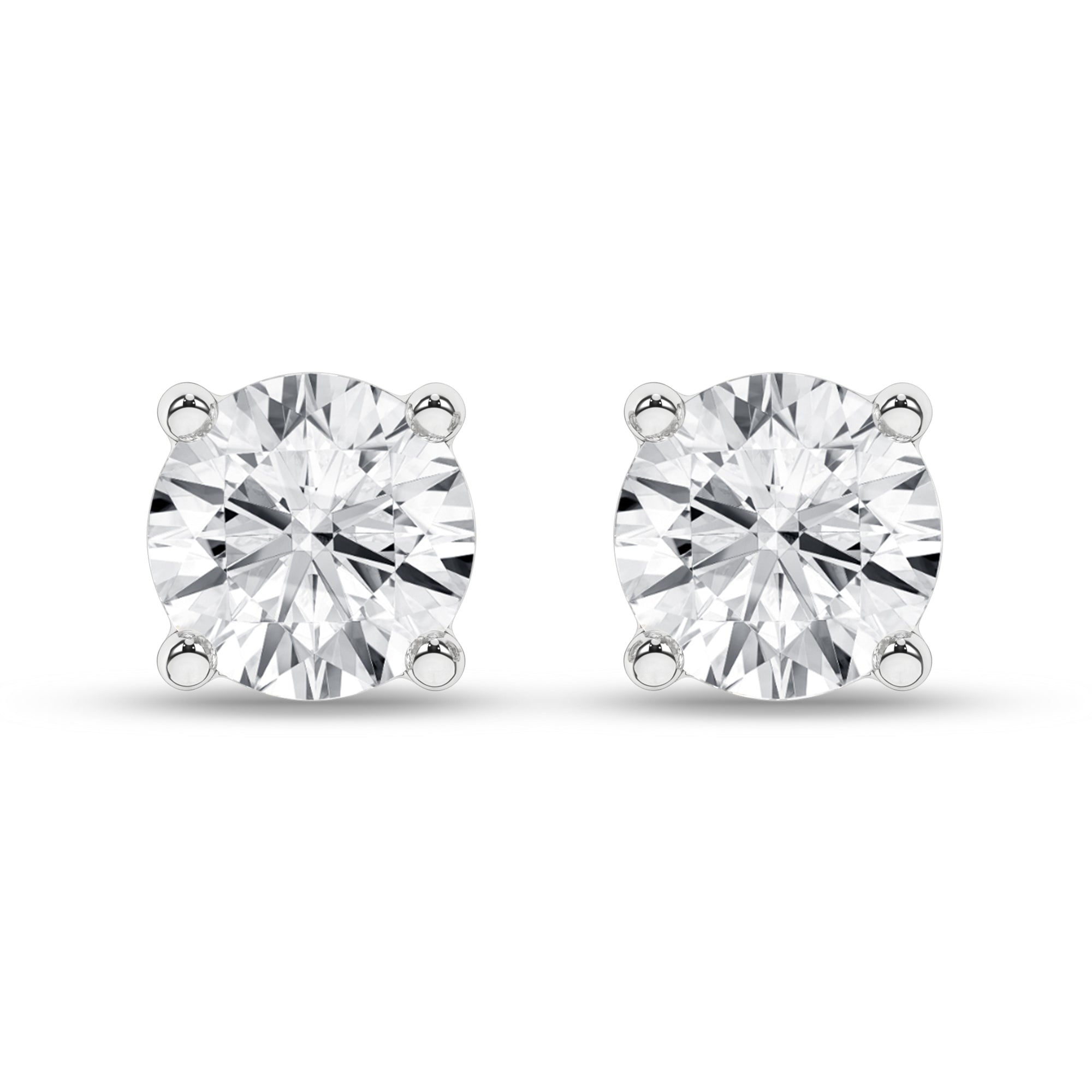 Solitaire Stud Earrings (Round)