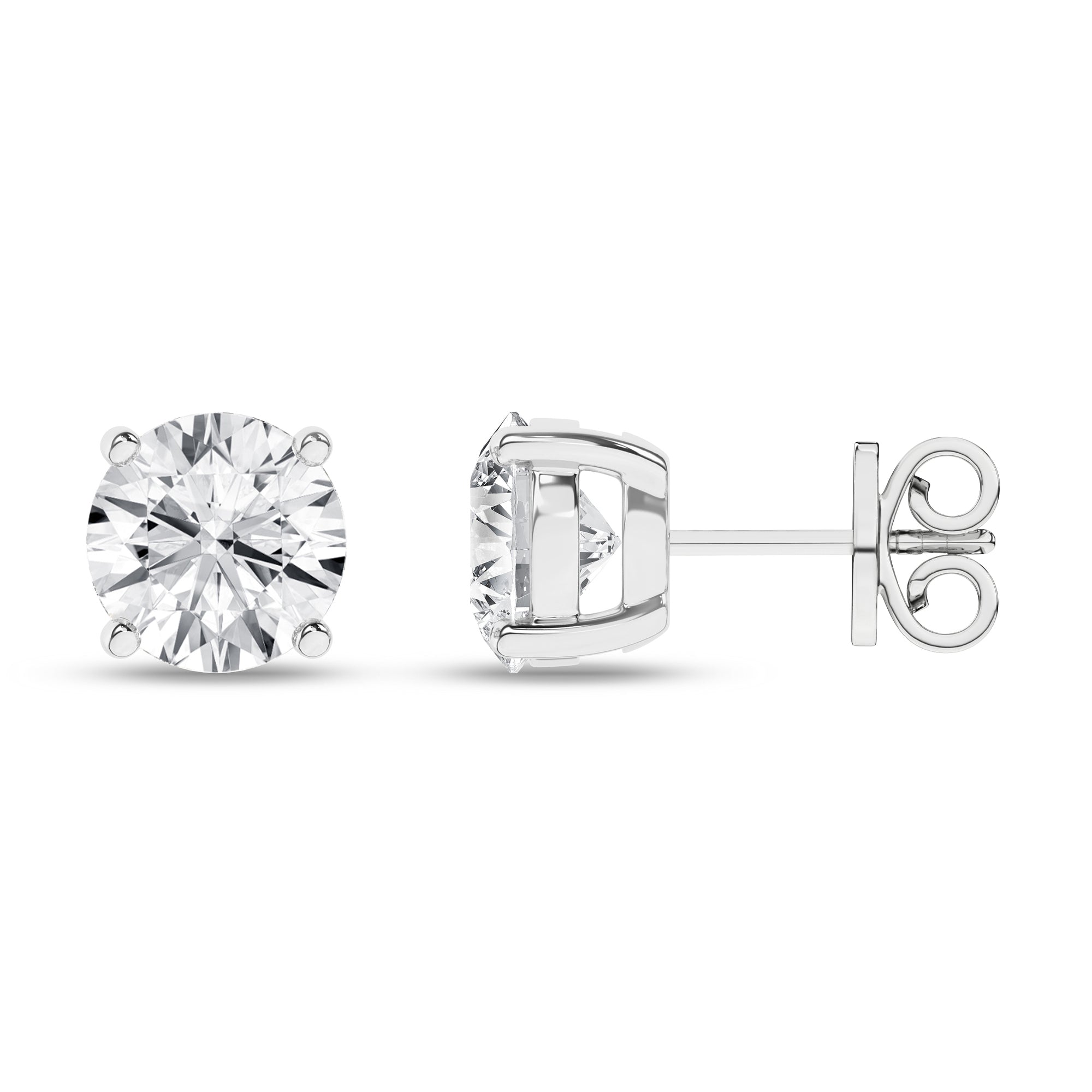 Solitaire Stud Earrings (Round)