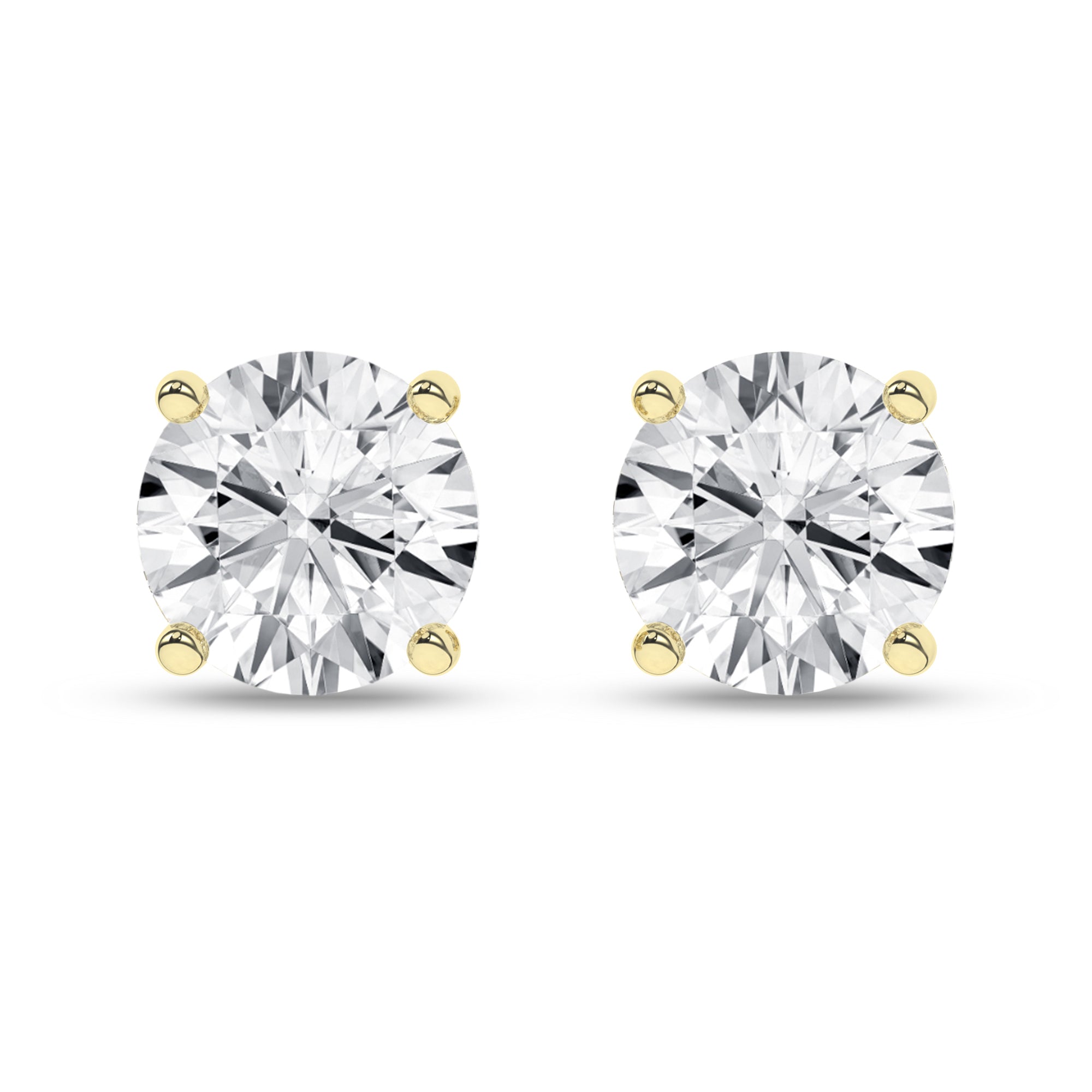 Solitaire Stud Earrings (Round)