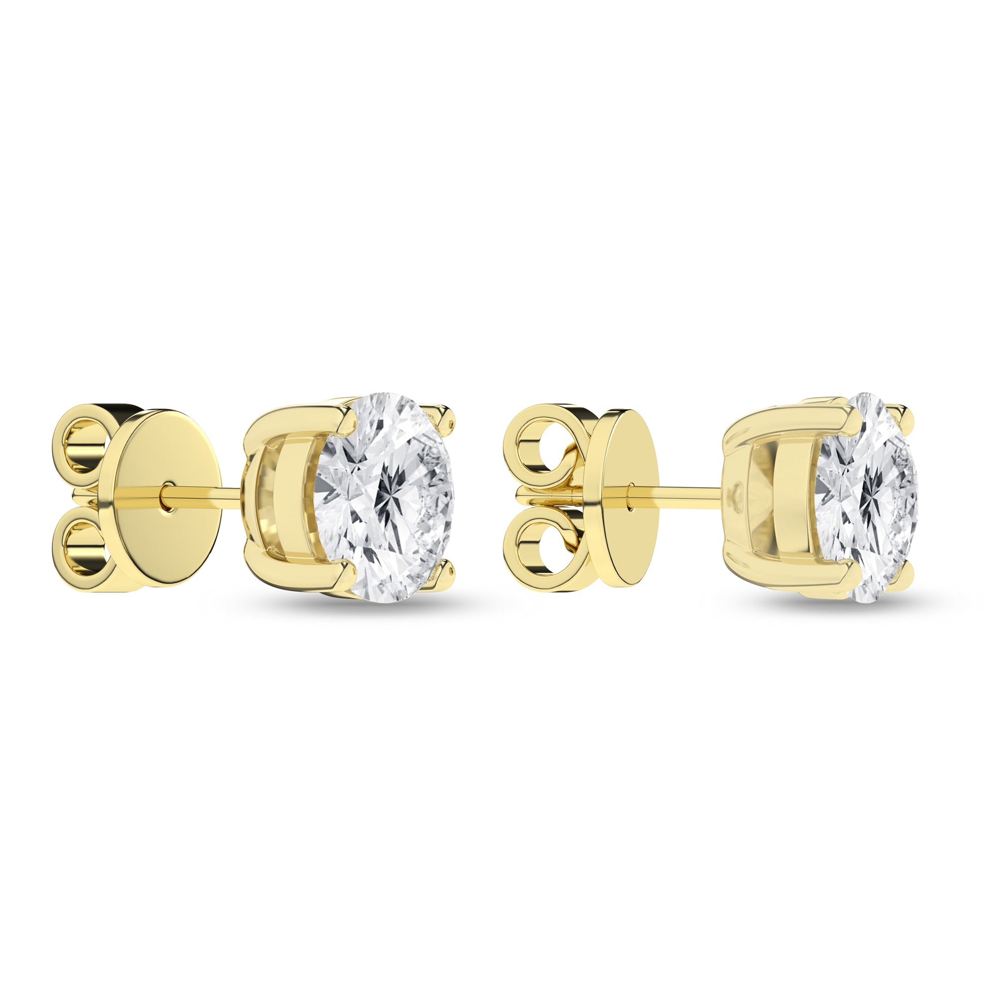 Solitaire Stud Earrings (Round)