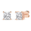 Solitaire Stud Earrings (Princess)