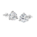 14k White Gold 4CTW Round Lab Grown Diamond Stud Earrings
