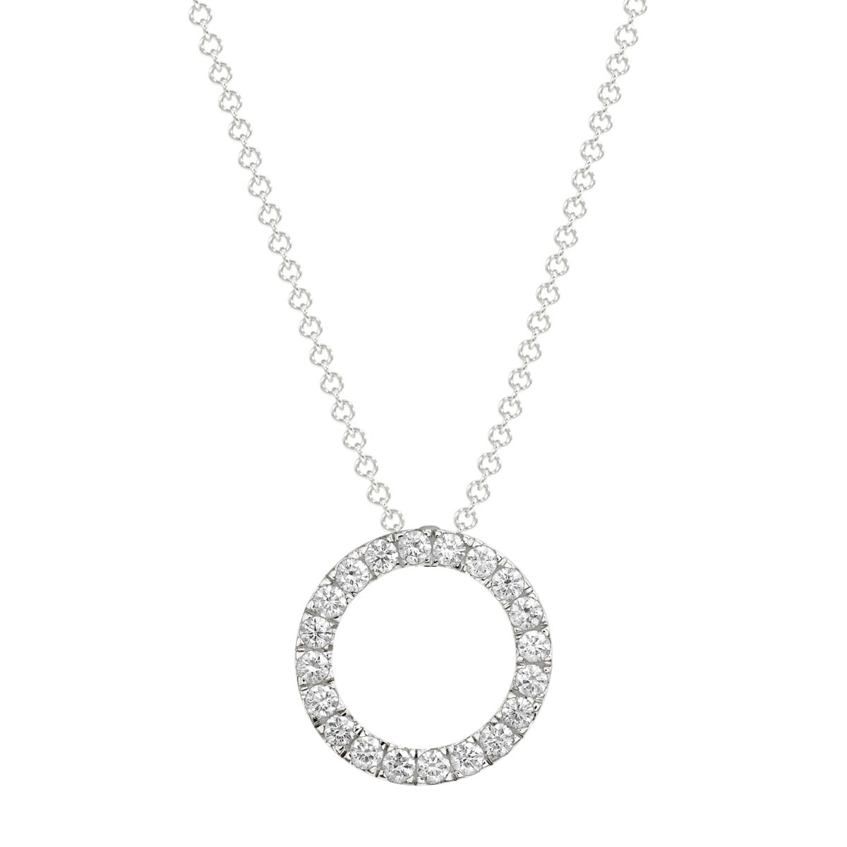 Eternal Spark Lab Grown 1 ctw Diamond Circle Necklace in White gold