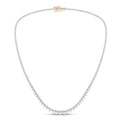3-Prong Graduated Riviera Necklace (Round)