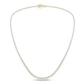 3-Prong Graduated Riviera Necklace (Round)