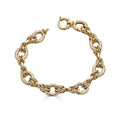 Savannah – 14K Yellow Gold Textured Link Bracelet