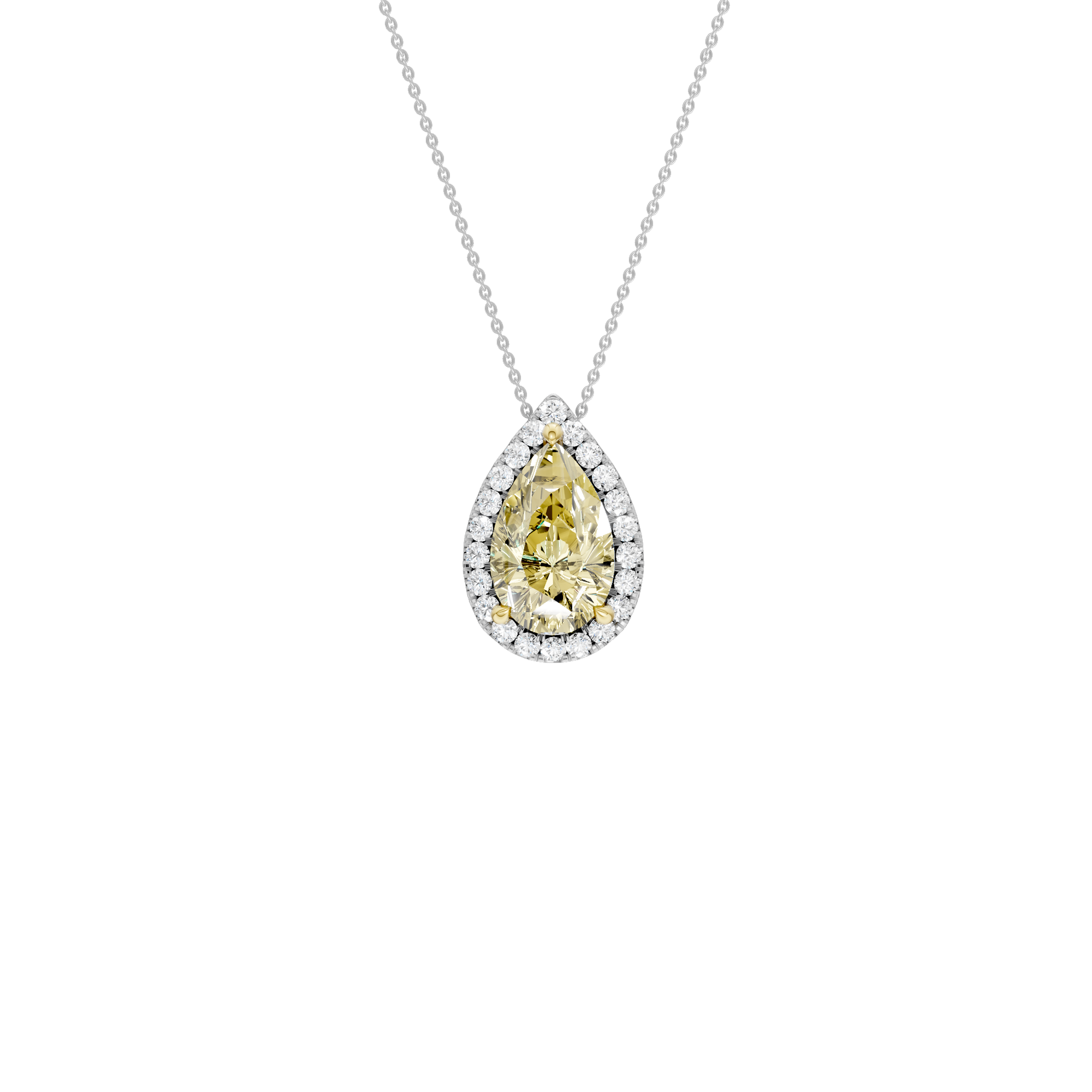 HALO PENDANT (YELLOW PEAR)