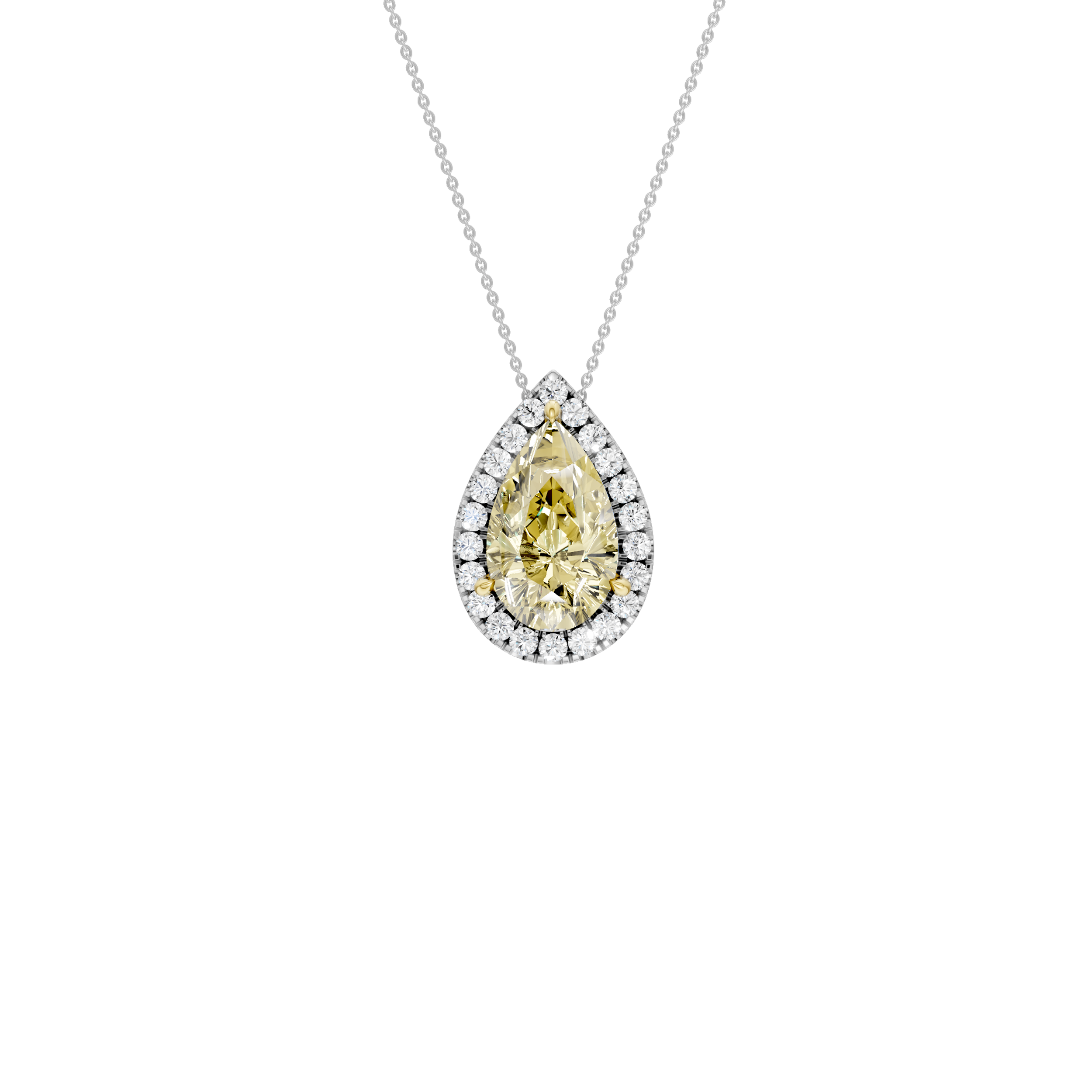 HALO PENDANT (YELLOW PEAR)
