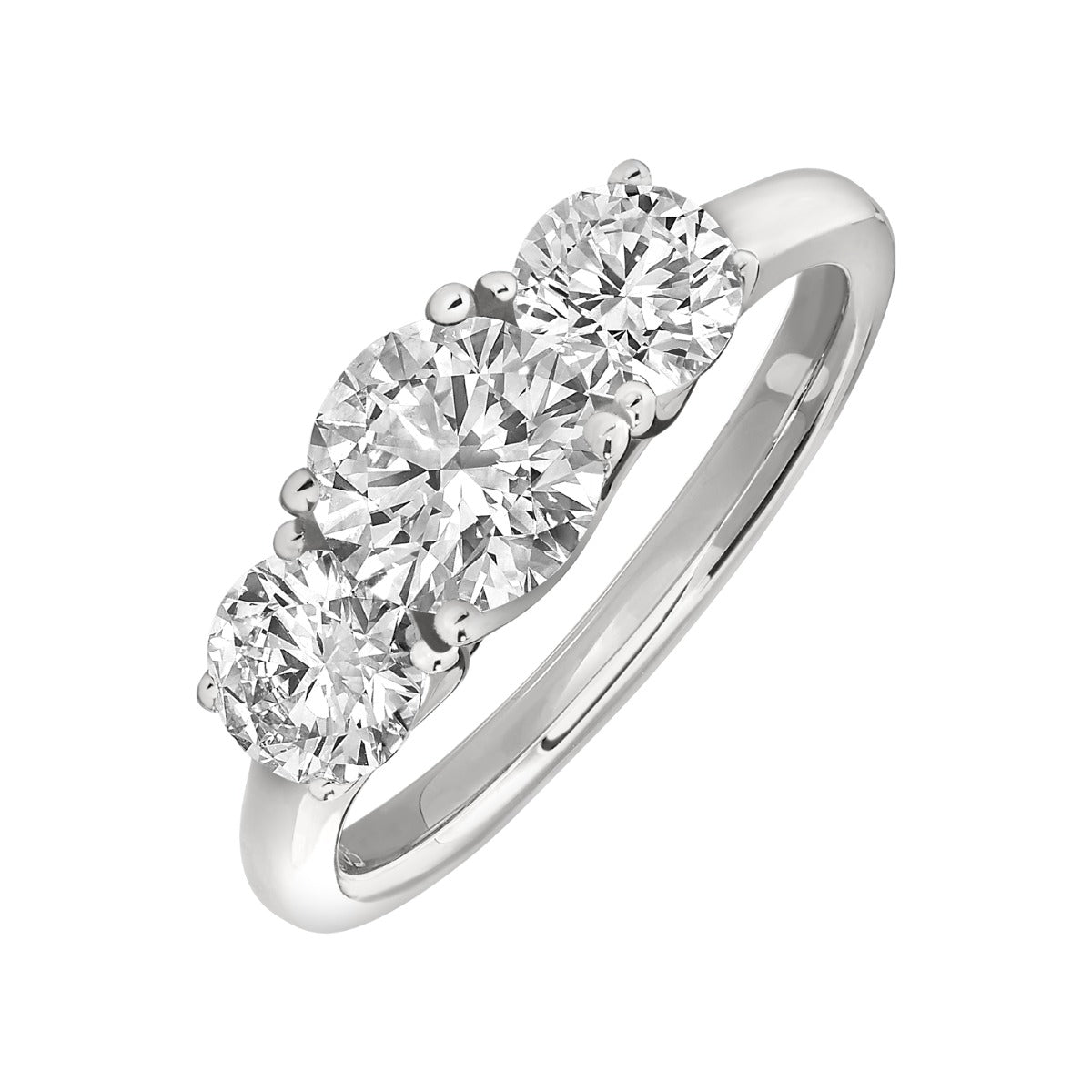 Timeless Trio White Gold Lab Grown 1 ctw Diamond Ring *IGI Certified*