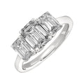 The Radiance Trio Ring - Lab Grown 2ctw White Gold