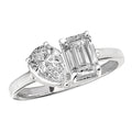 Dual Harmony Lab Grown 2 ctw White Gold Diamond Ring