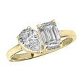 Dual Harmony Lab Grown 2 ctw Yellow Gold Diamond Ring *IGI Certified*