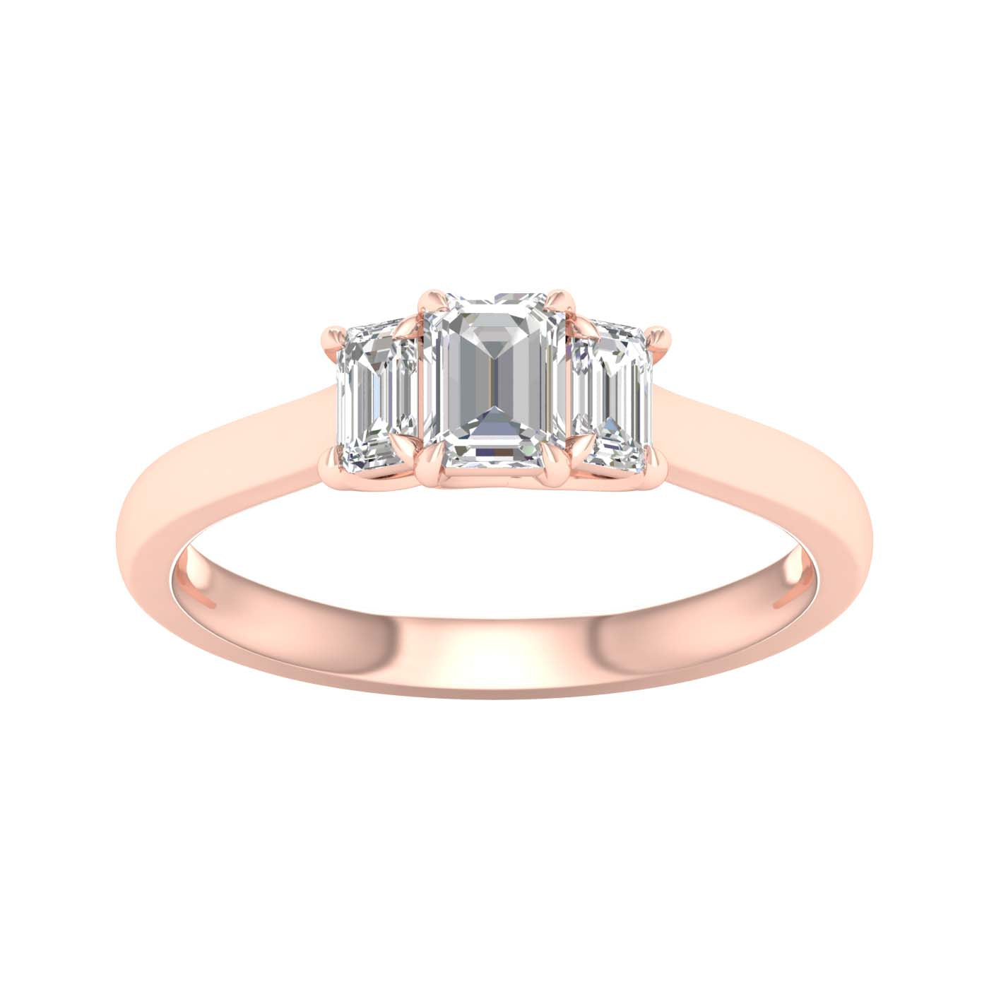 Aurelian Solstice 14K Rose Gold Emerald Ring