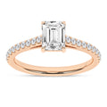 Valerian Mirabelle 14K Rose Gold Emerald Ring