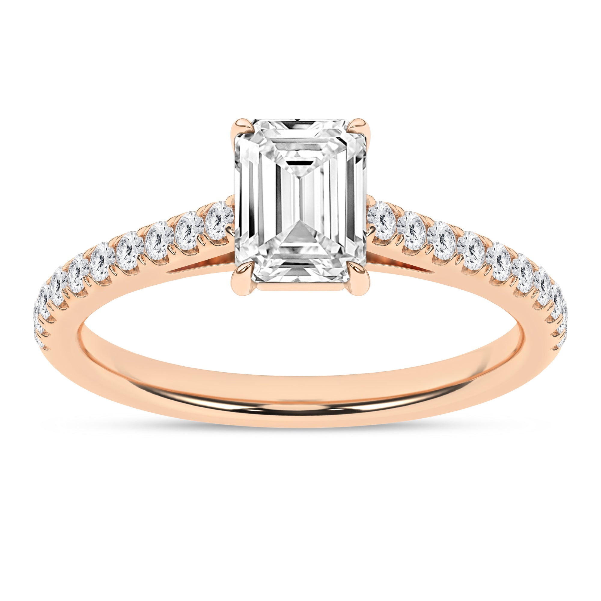 Valerian Mirabelle 14K Rose Gold Emerald Ring