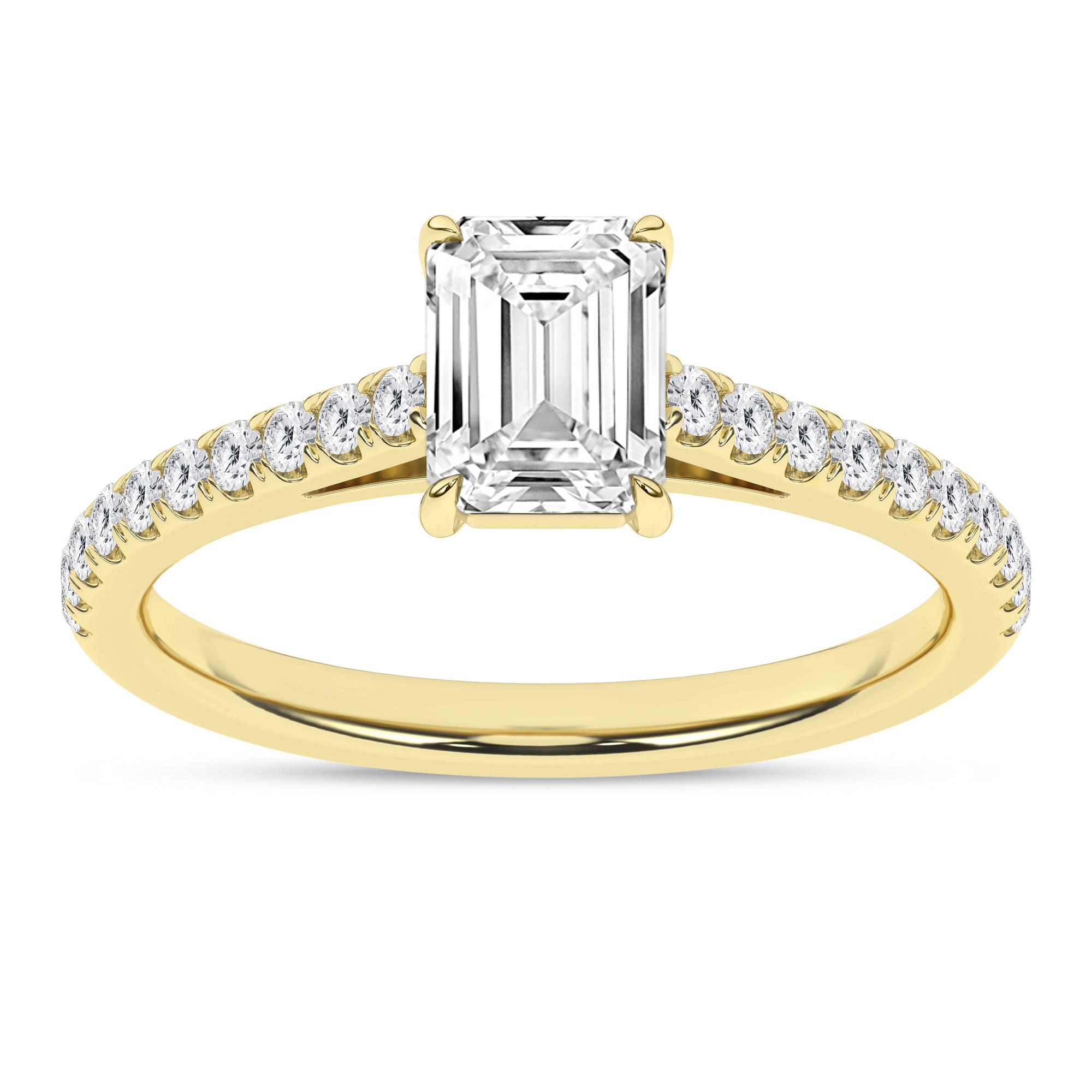 Aria Dahlia 14K Yellow Gold Emerald Ring