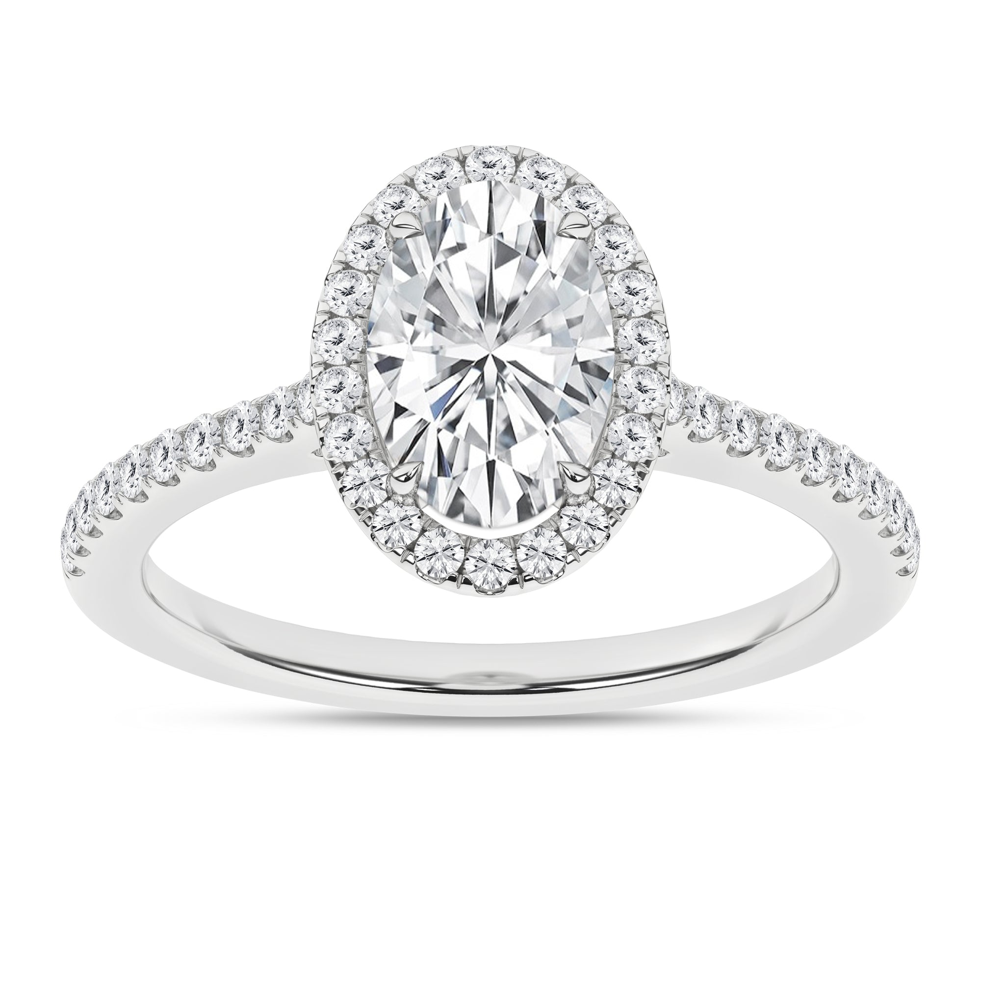 Halo Engagement Ring (Oval)