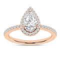 Halo Engagement Ring (Pear)