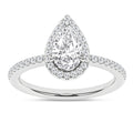 Halo Engagement Ring (Pear)