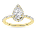 Halo Engagement Ring (Pear)
