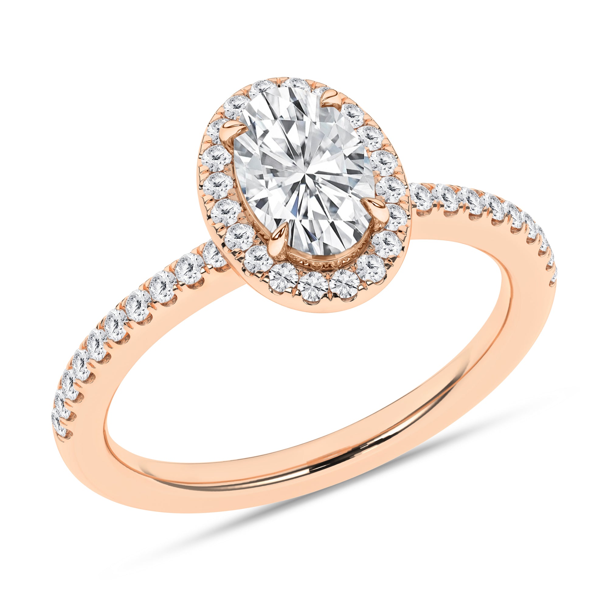 Halo Engagement Ring (Oval)