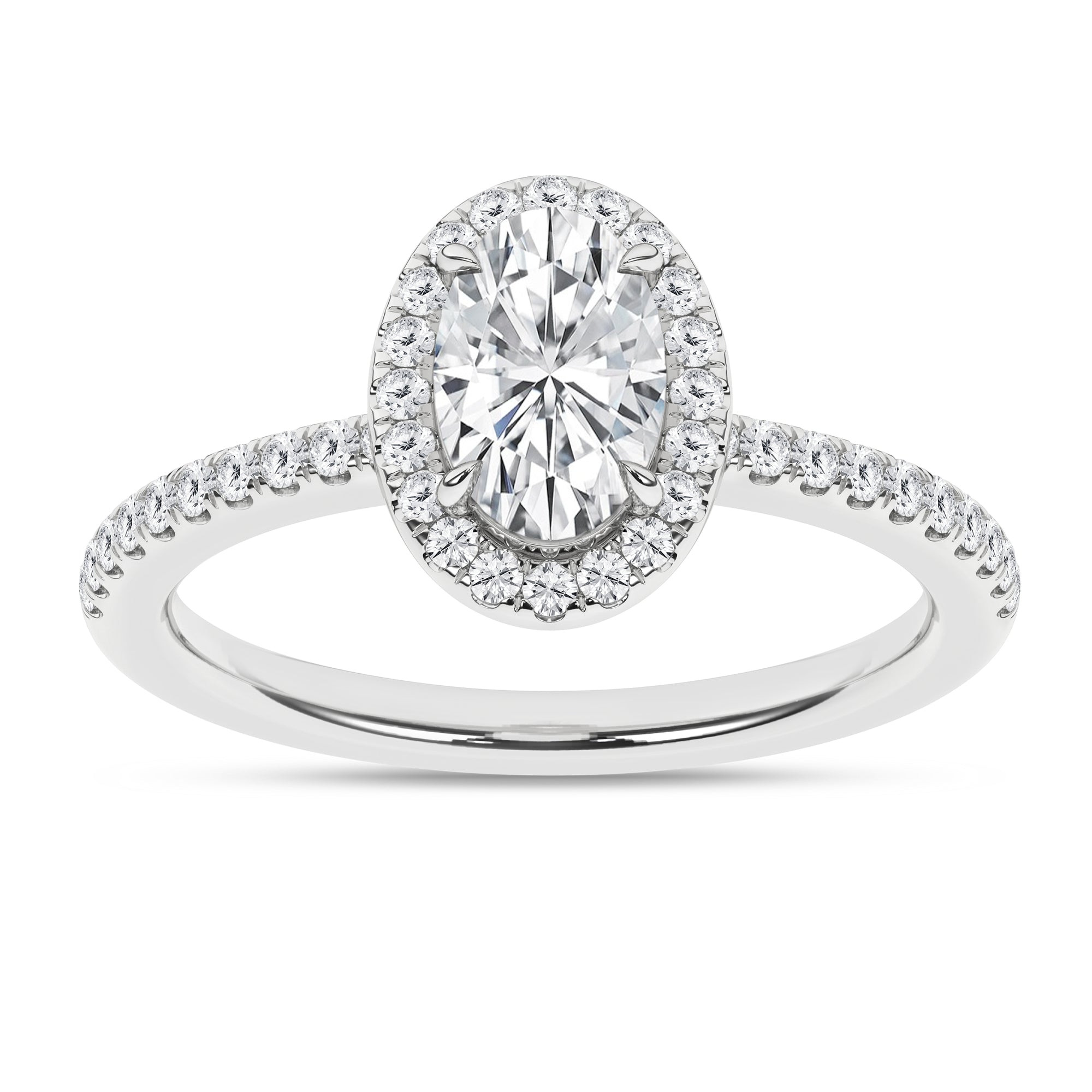 Halo Engagement Ring (Oval)