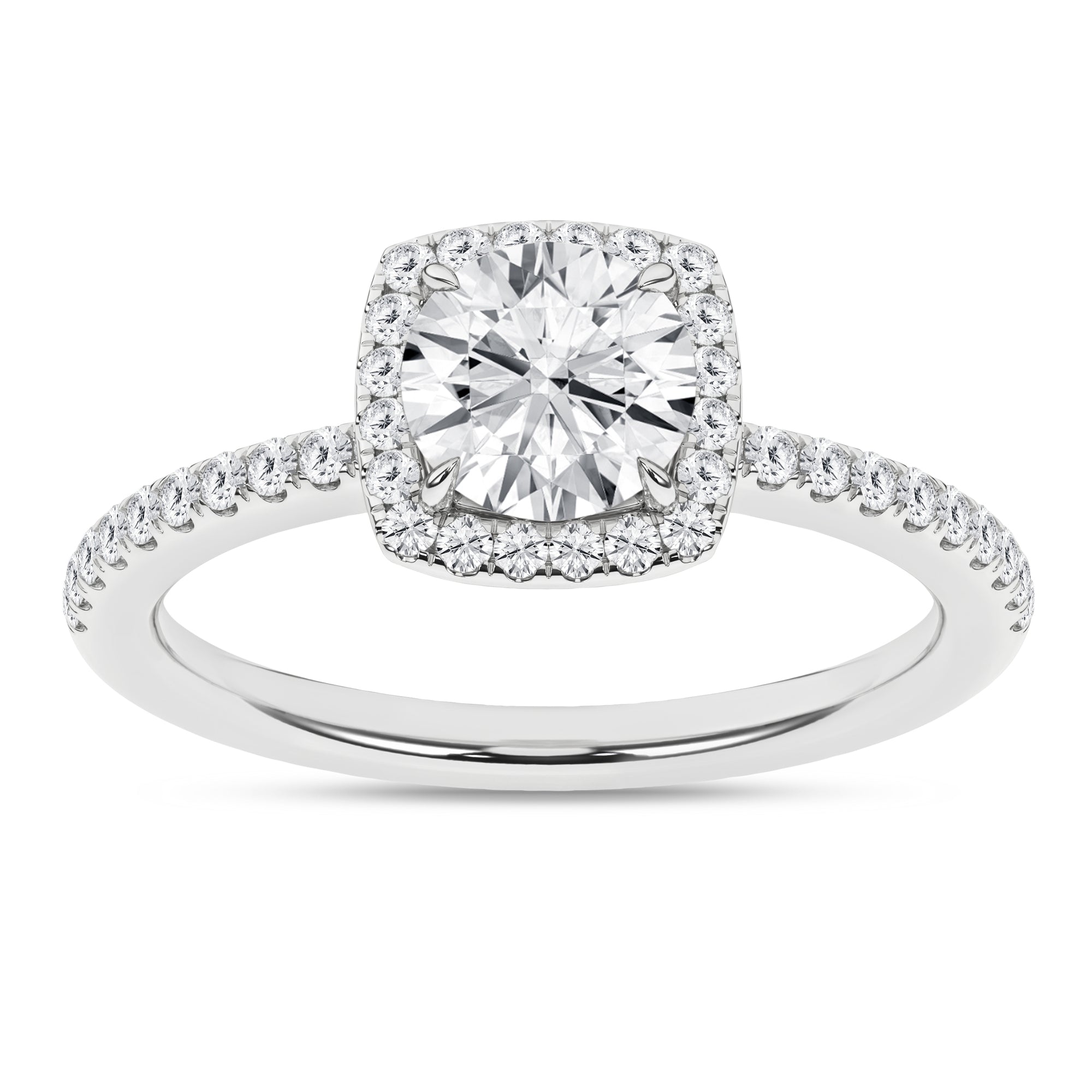 Halo Engagement Ring (Round)