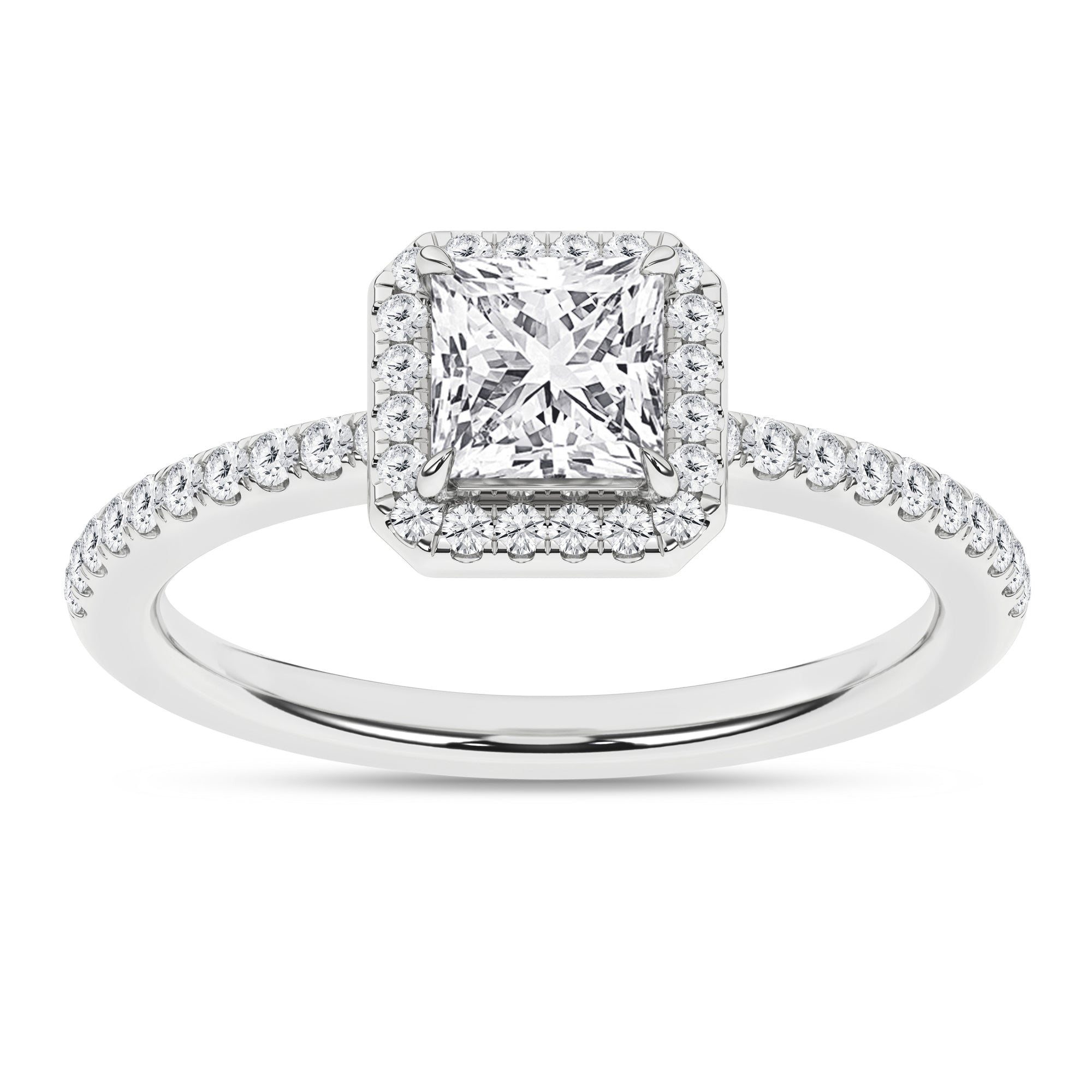 Halo Engagement Ring (Princess)