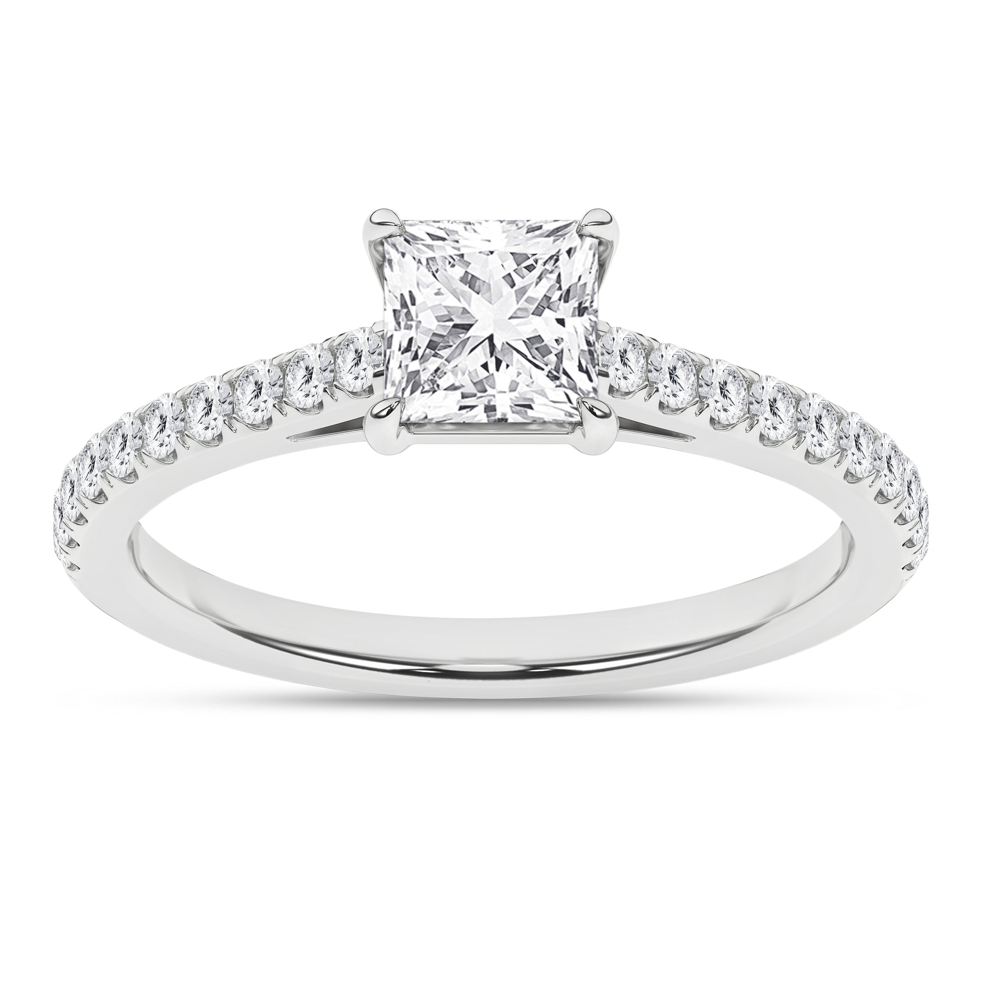 Zenith Apollo 14K White Gold Lab Grown Diamond Ring
