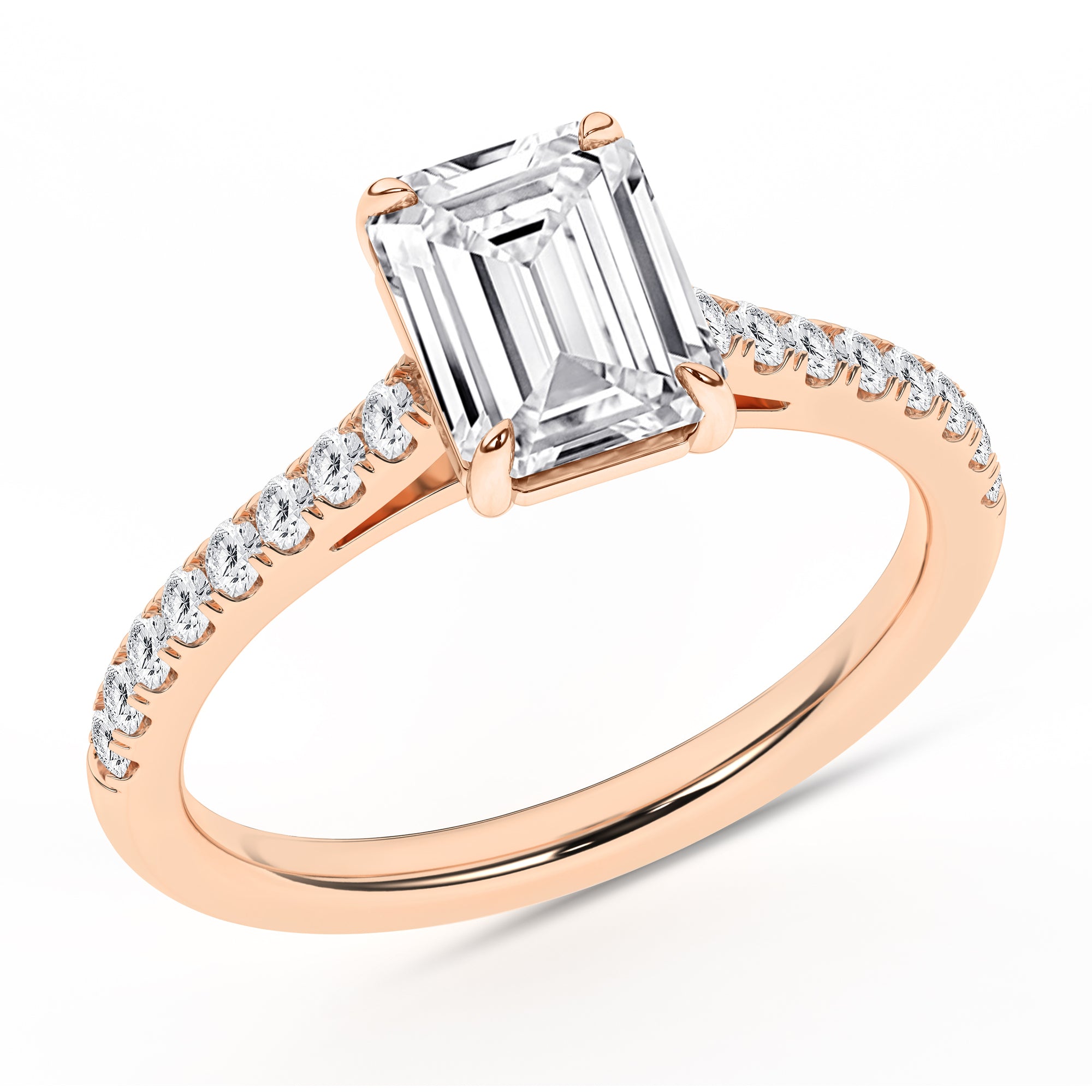 Opaline Vesper 14K Rose Gold Emerald Ring
