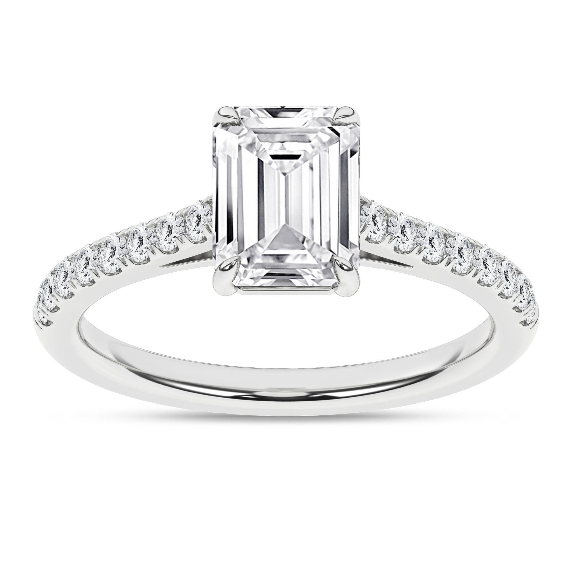 Yarrow Zaria 14K White Gold Emerald Ring