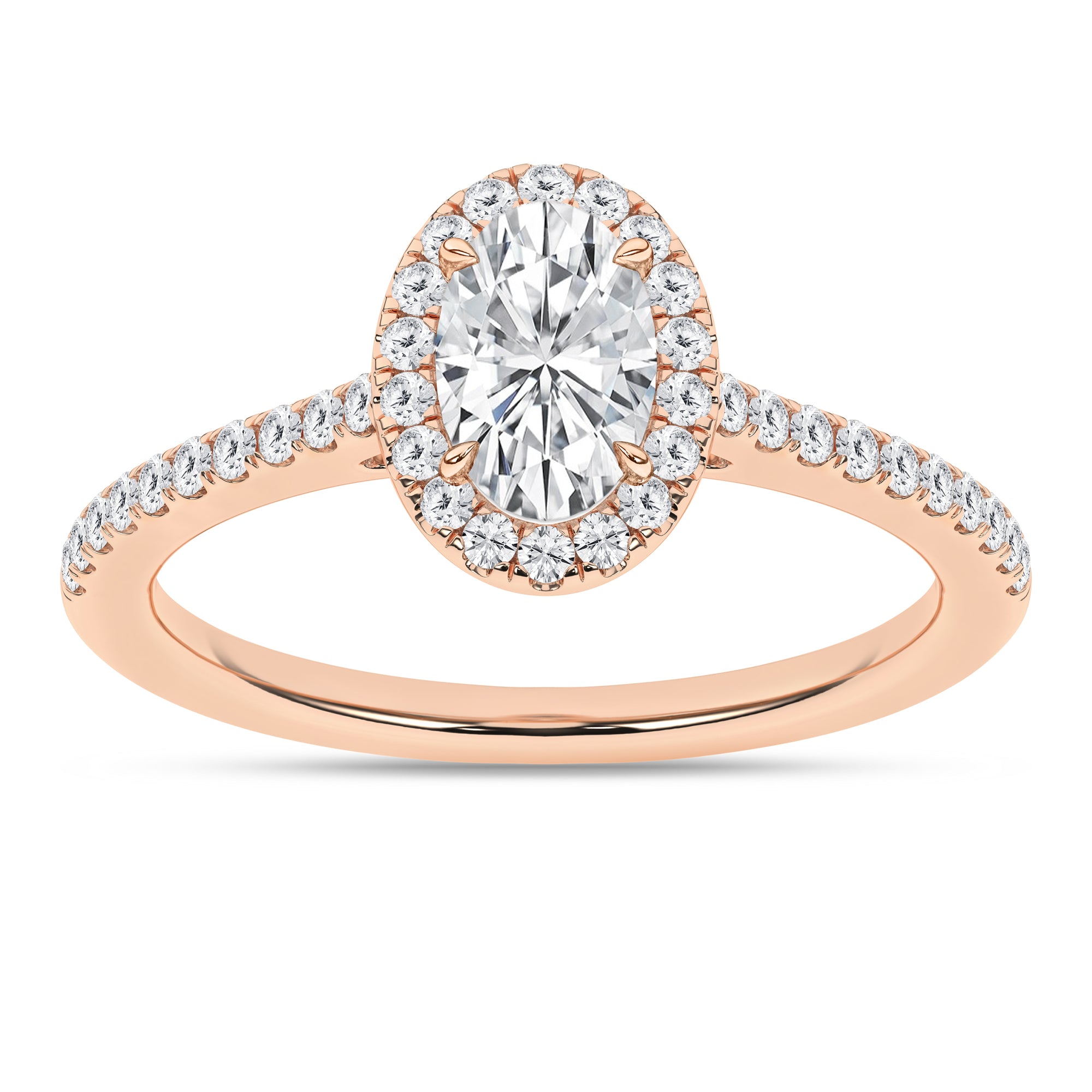 Halo Engagement Ring (Oval)