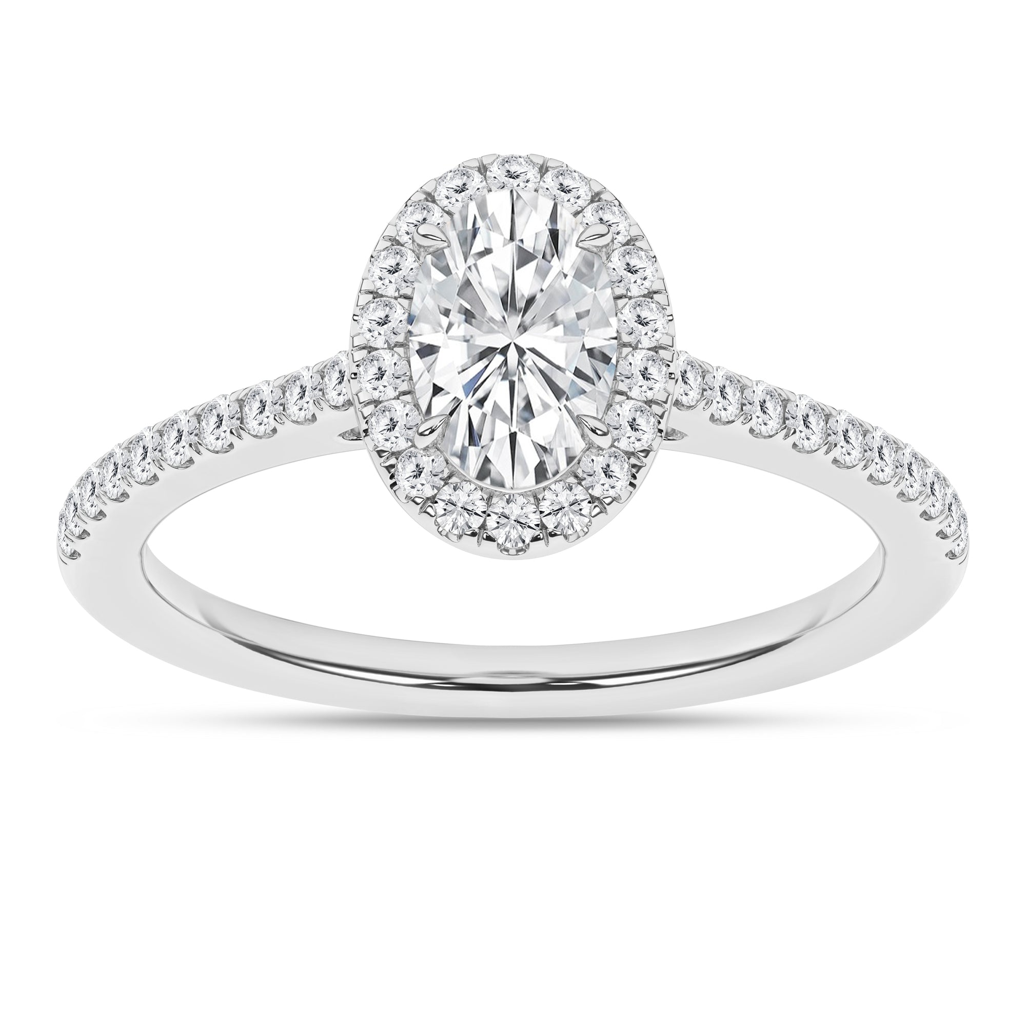 Halo Engagement Ring (Oval)
