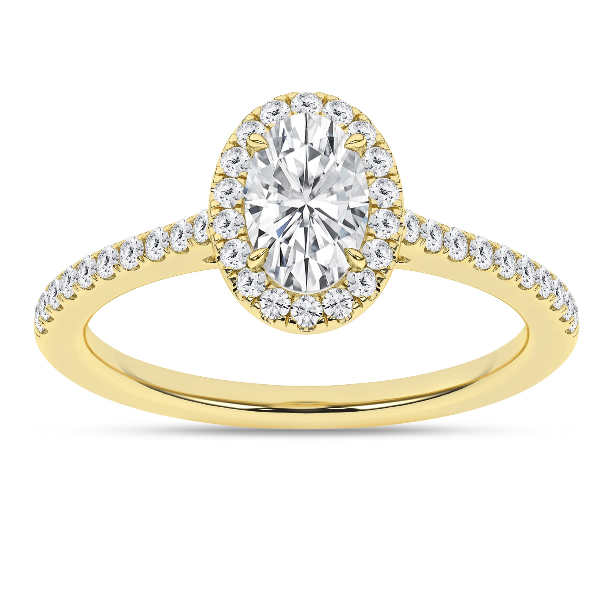 Halo Engagement Ring (Oval)