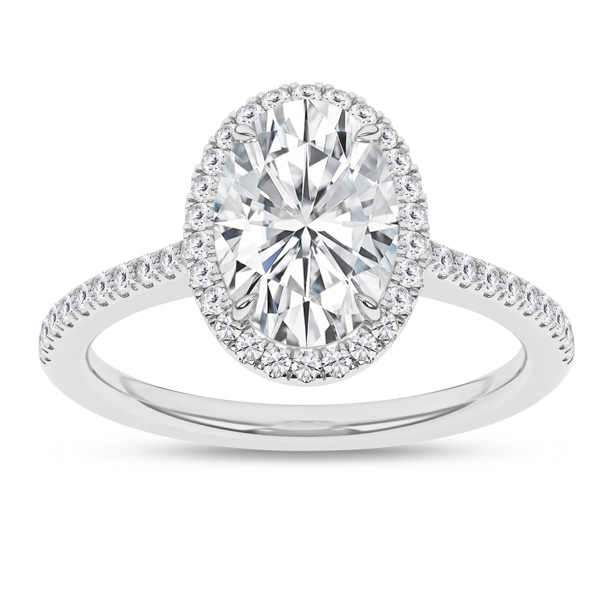 Halo Engagement Ring (Oval)