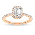 Halo Engagement Ring (Emerald)