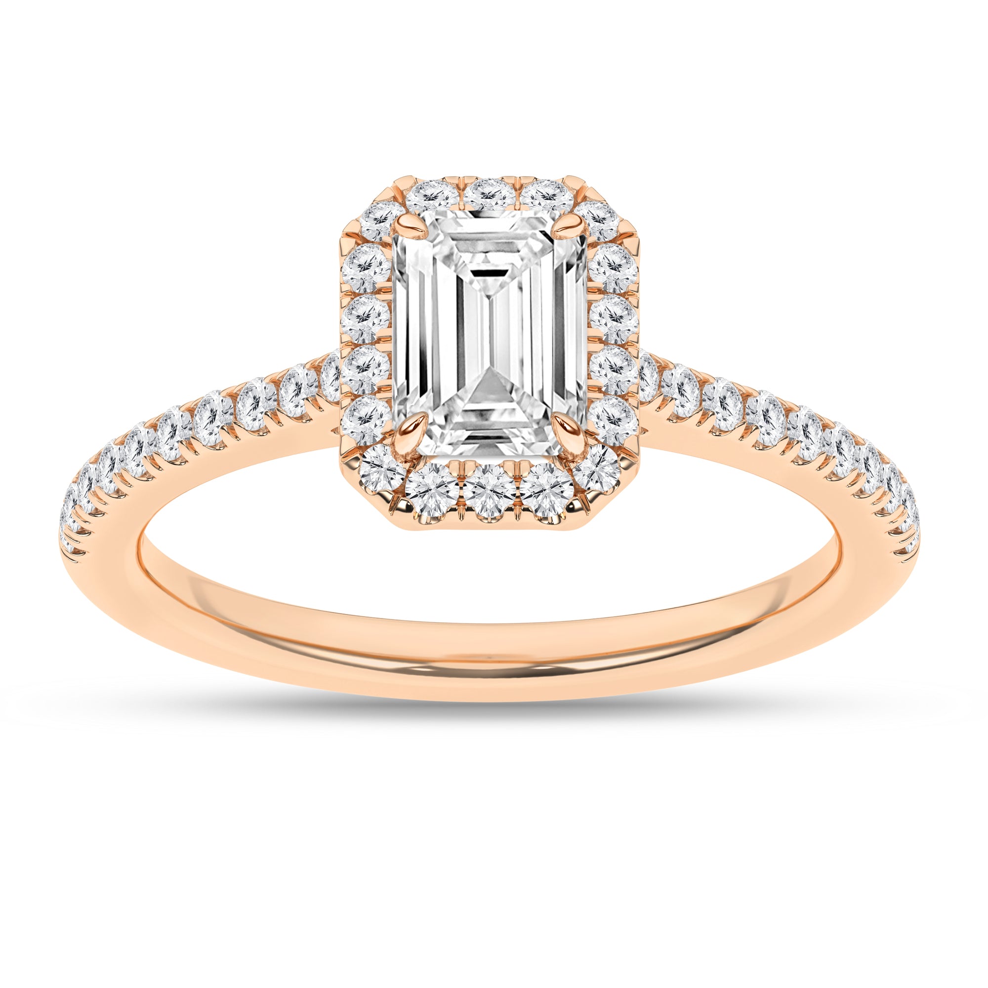 Halo Engagement Ring (Emerald)