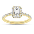 Halo Engagement Ring (Emerald)