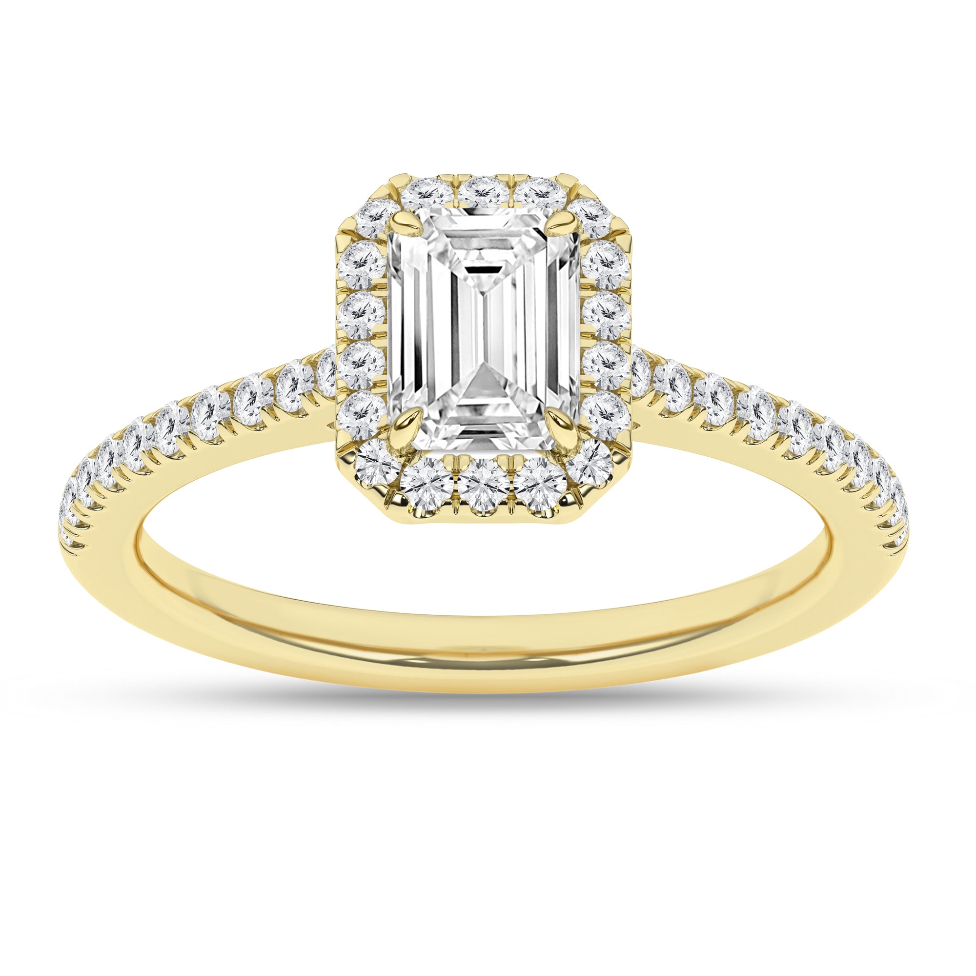 Halo Engagement Ring (Emerald)