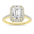 Halo Engagement Ring (Emerald)
