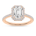 Halo Engagement Ring (Emerald)