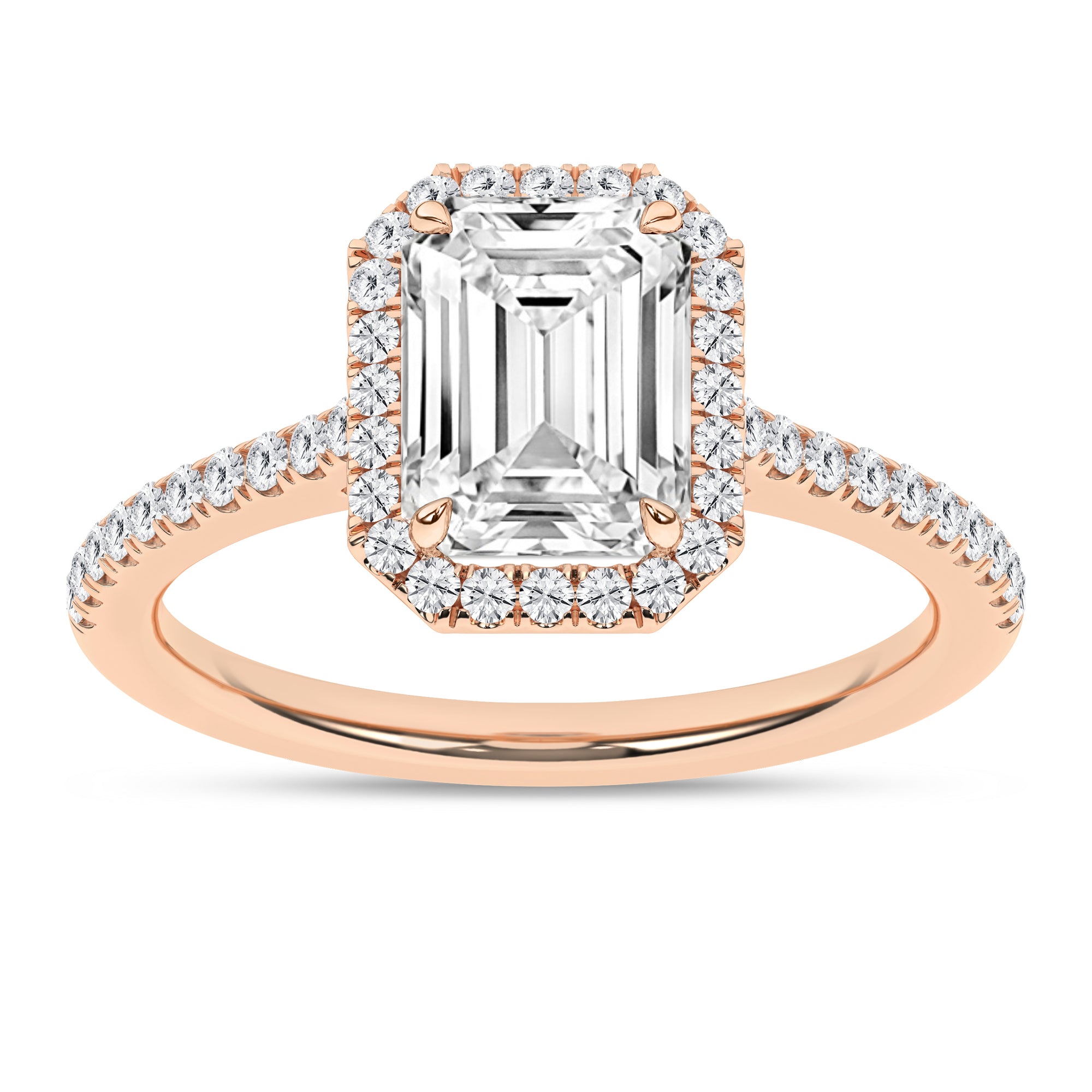 Halo Engagement Ring (Emerald)