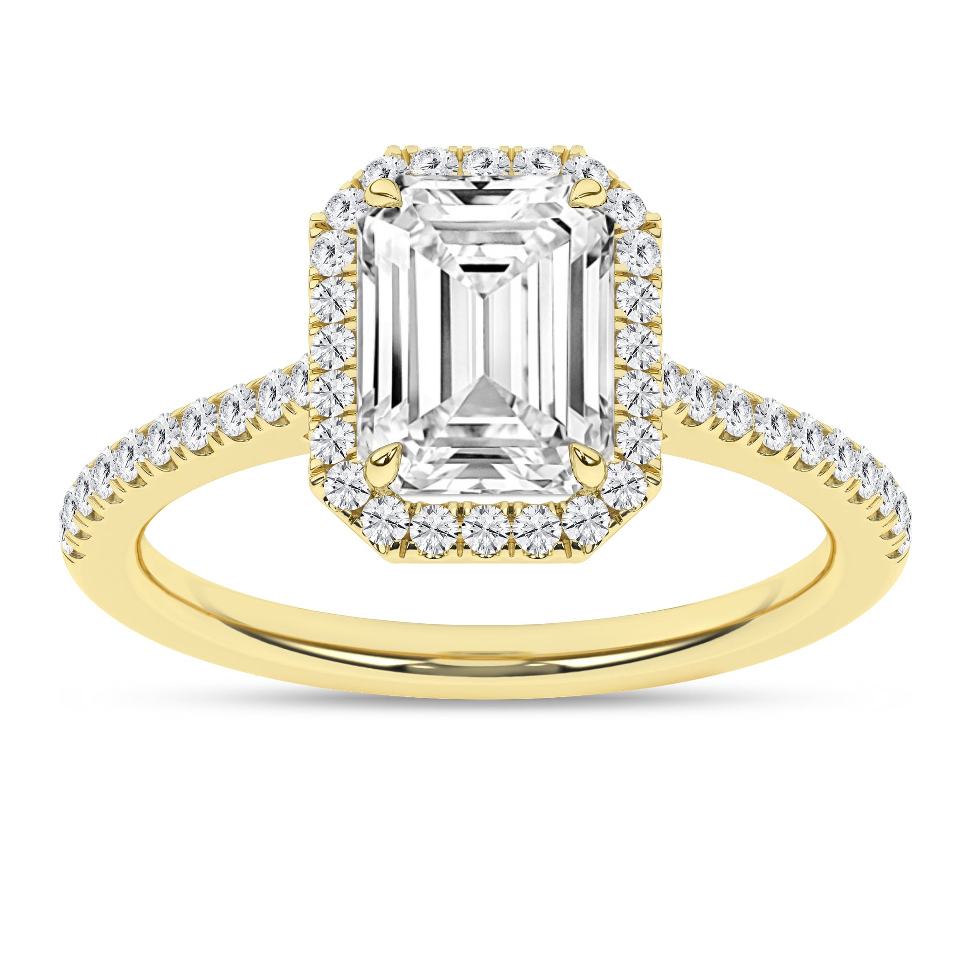 Halo Engagement Ring (Emerald)