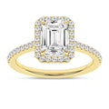 Halo Engagement Ring (Emerald)