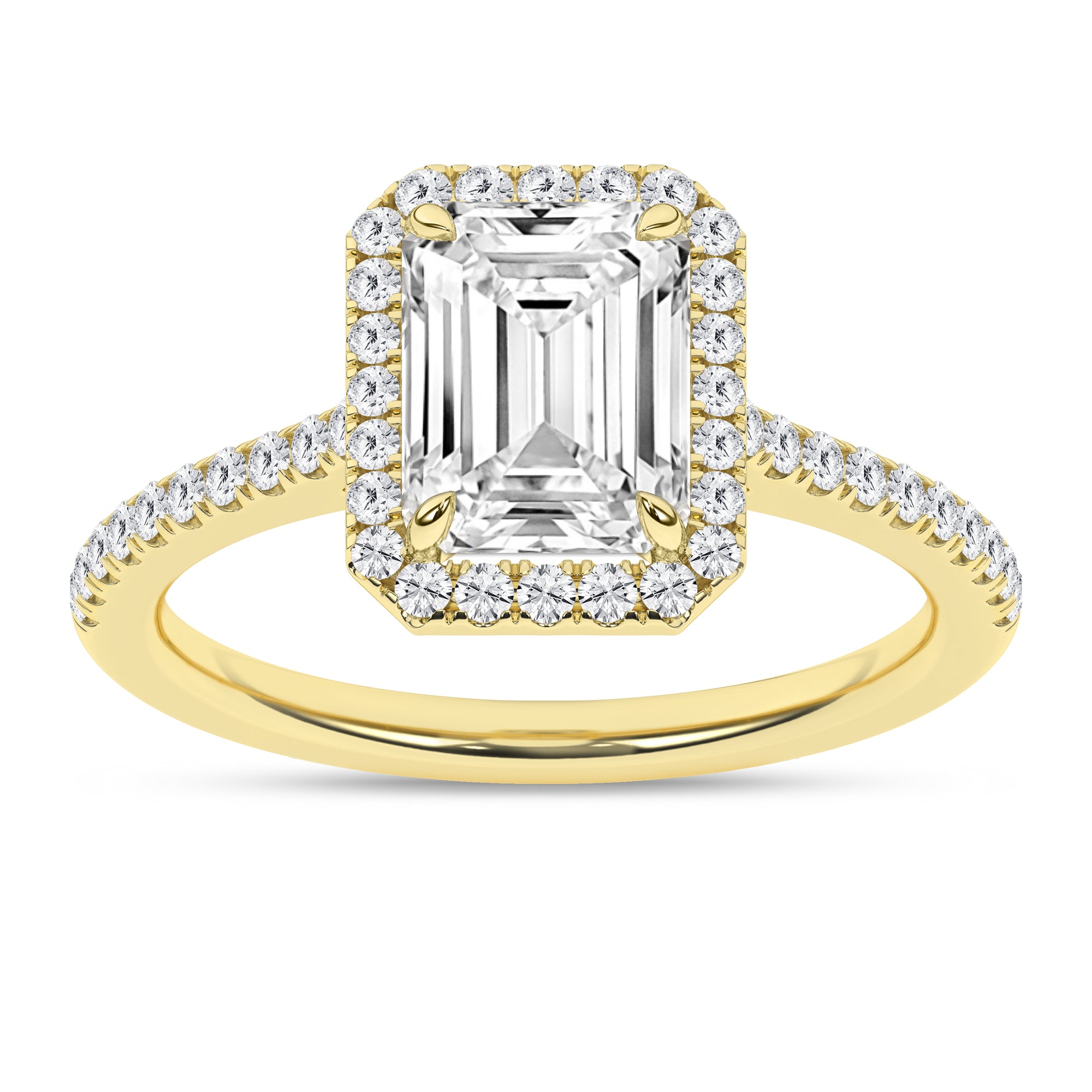 Halo Engagement Ring (Emerald)