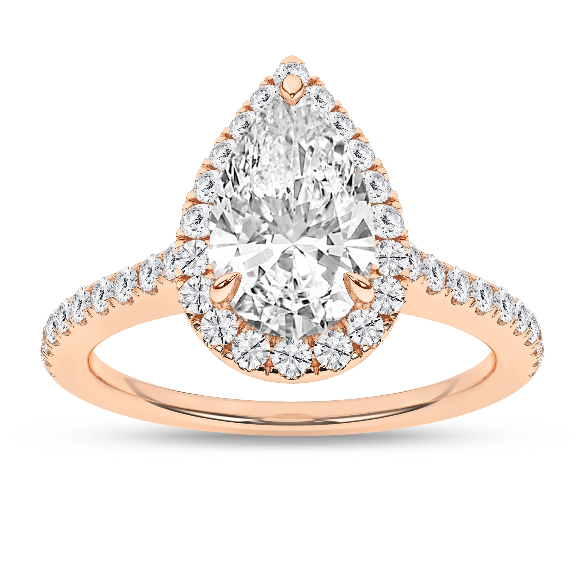 Halo Engagement Ring (Pear)