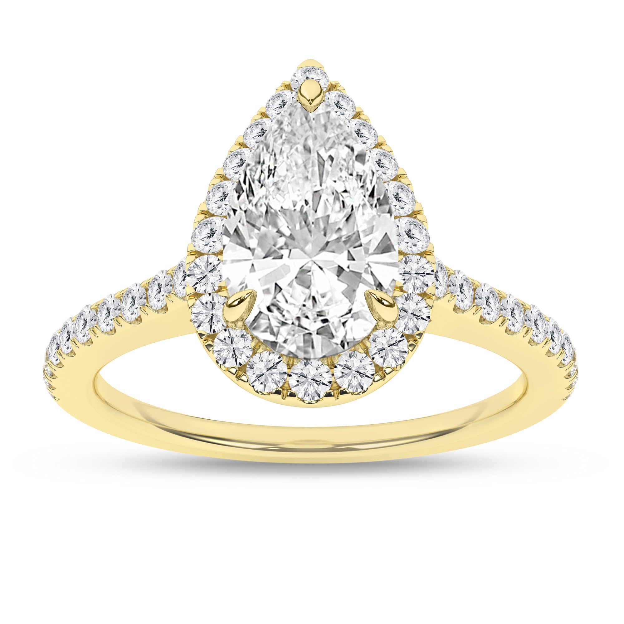 Halo Engagement Ring (Pear)