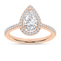 Halo Engagement Ring (Pear)