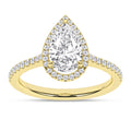 Halo Engagement Ring (Pear)